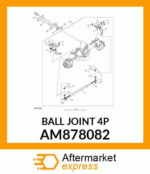 BALL JOINT, KIT, TIE AM878082