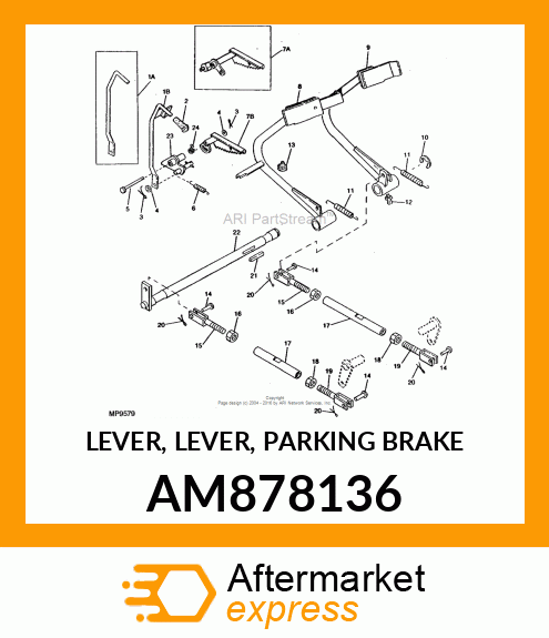 LEVER, LEVER, PARKING BRAKE AM878136