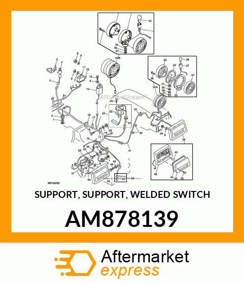 SUPPORT, SUPPORT, WELDED SWITCH AM878139