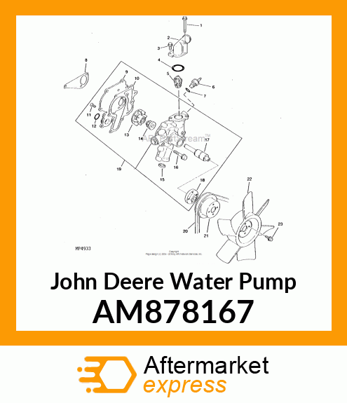 WATER PUMP AM878167