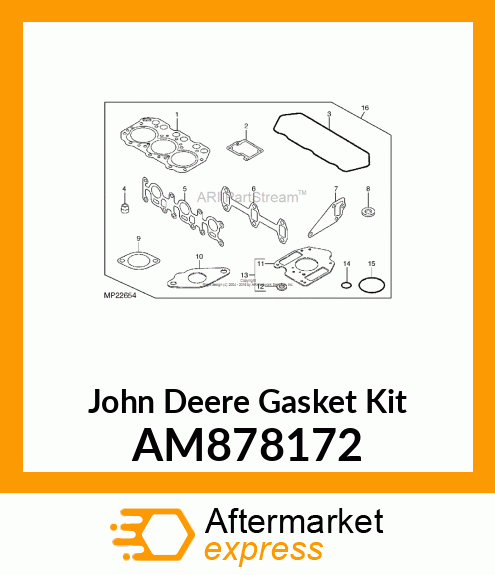 GASKET KIT, CARB. AM878172