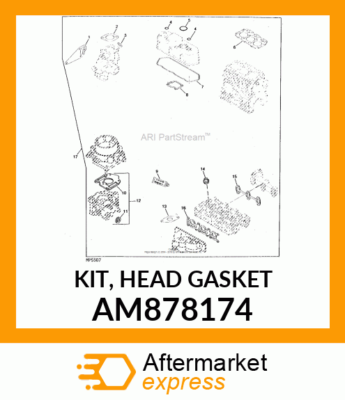 KIT, HEAD GASKET AM878174