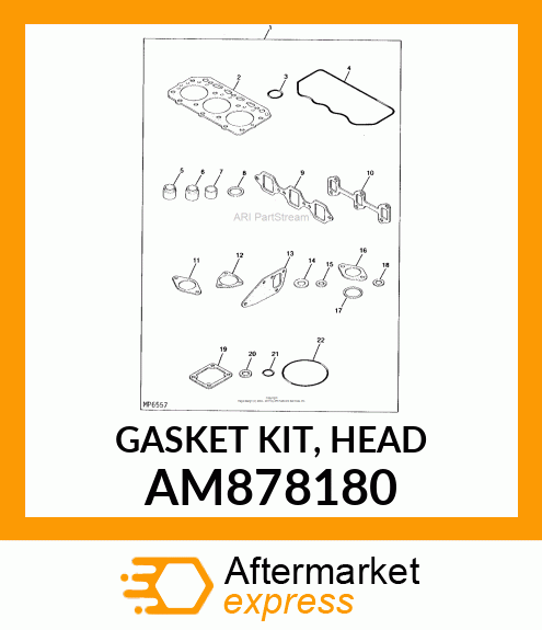 GASKET KIT, HEAD AM878180