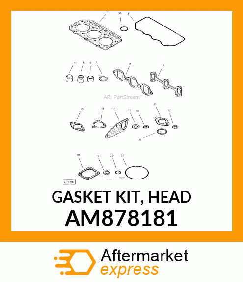 GASKET KIT, HEAD AM878181