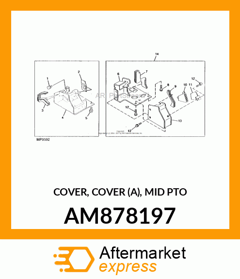 COVER, COVER (A), MID PTO AM878197