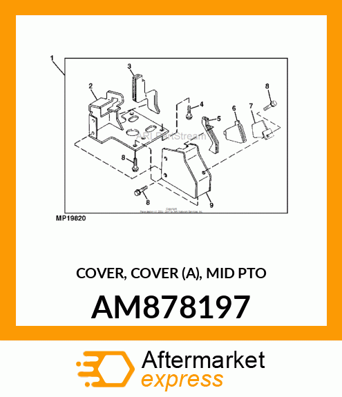 COVER, COVER (A), MID PTO AM878197