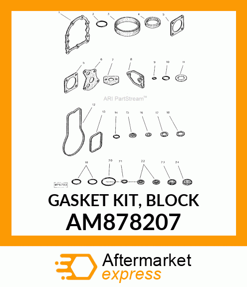 GASKET KIT, BLOCK AM878207