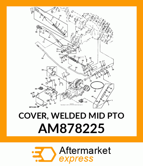 COVER, WELDED MID PTO AM878225