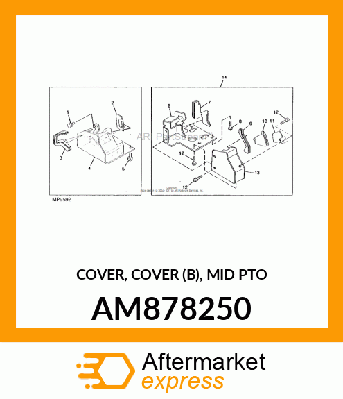COVER, COVER (B), MID PTO AM878250