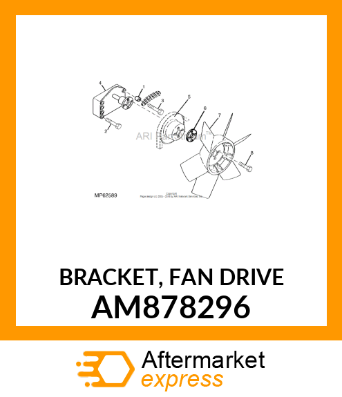 BRACKET, FAN DRIVE AM878296