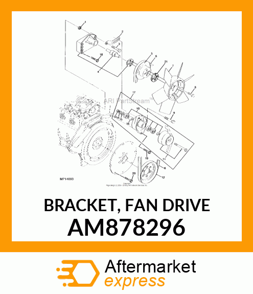 BRACKET, FAN DRIVE AM878296