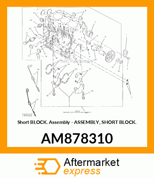 Short Block Assembly AM878310