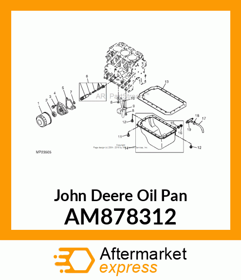 PAN, OIL ASSY AM878312