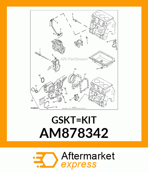 KIT, GASKET BLOCK AM878342