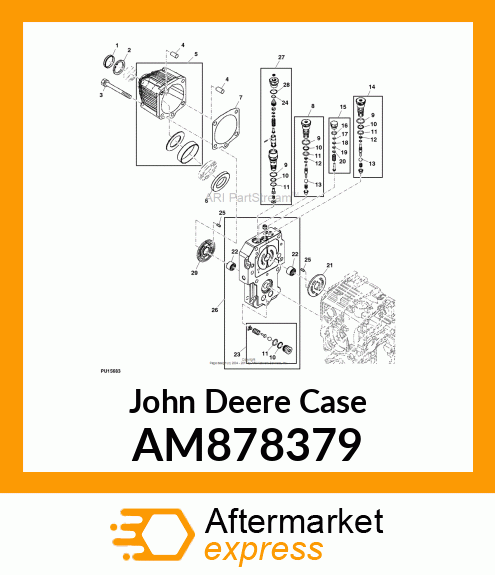 CASE, MOTOR COMPLETE AM878379