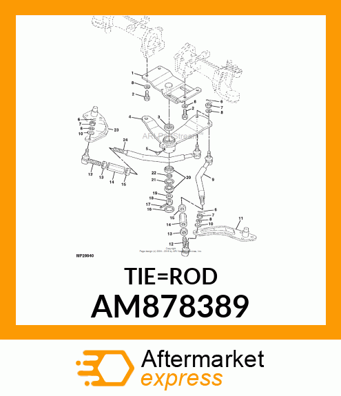 ROD, LH TIE COMPLETE AM878389