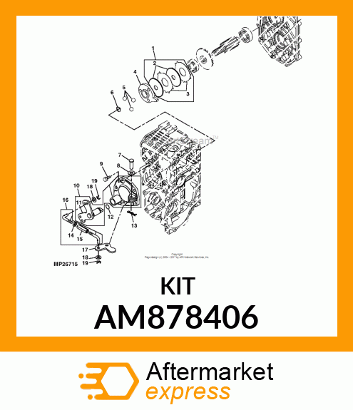 KIT, BRAKE PLT AM878406