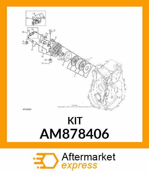 KIT, BRAKE PLT AM878406