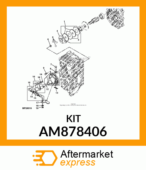 KIT, BRAKE PLT AM878406