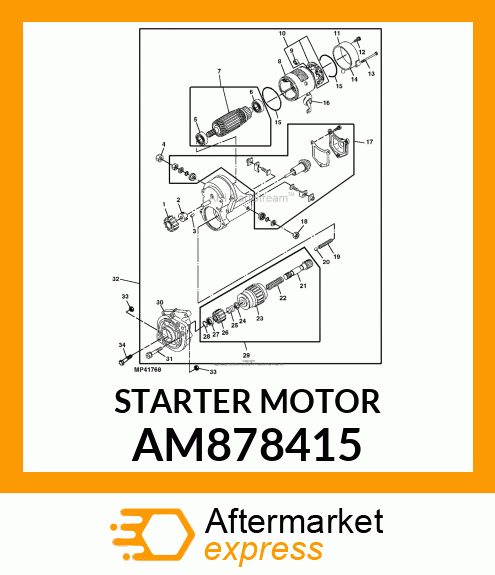 STARTER 1.2KW AM878415