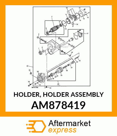 HOLDER, HOLDER ASSEMBLY AM878419