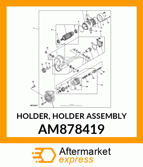 HOLDER, HOLDER ASSEMBLY AM878419