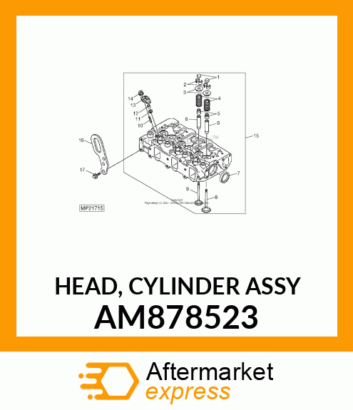 HEAD, CYLINDER ASSY AM878523