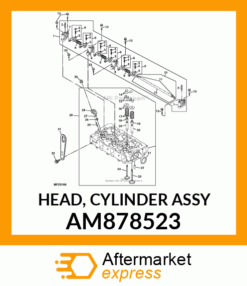 HEAD, CYLINDER ASSY AM878523