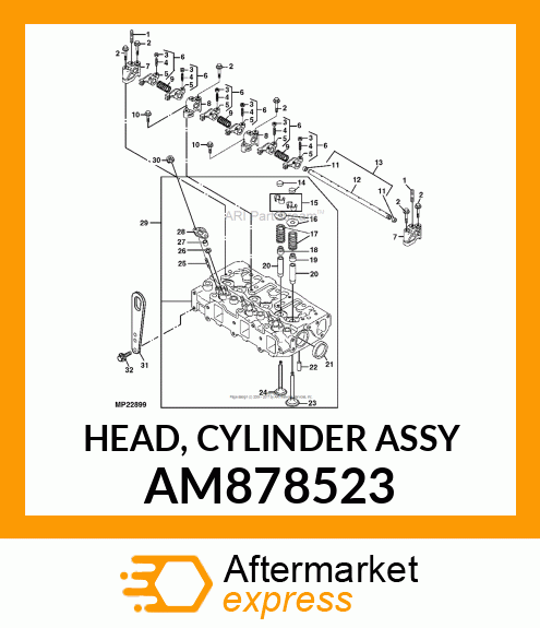 HEAD, CYLINDER ASSY AM878523