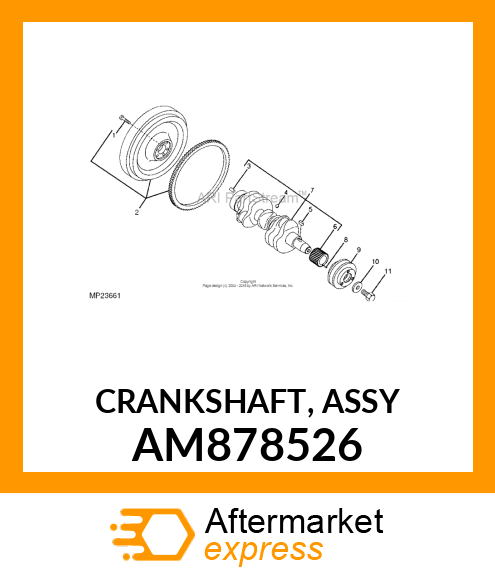 CRANKSHAFT, ASSY AM878526