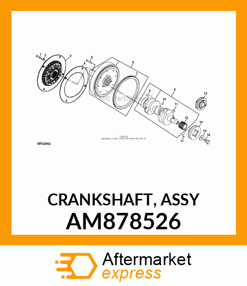 CRANKSHAFT, ASSY AM878526