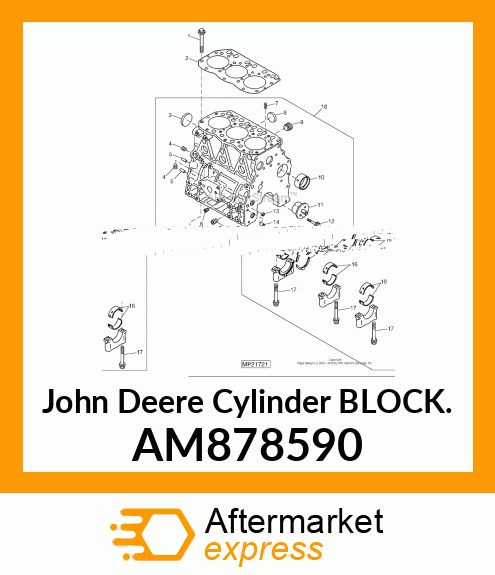 CYLINDER BLOCK ASSEMBLY AM878590