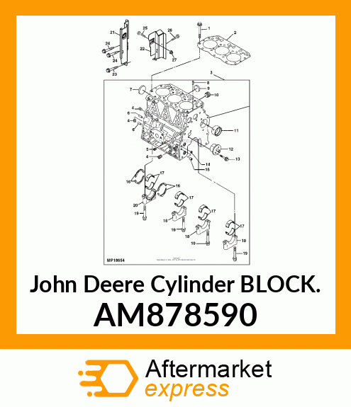 CYLINDER BLOCK ASSEMBLY AM878590
