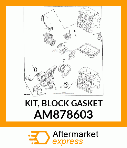 KIT, BLOCK GASKET AM878603