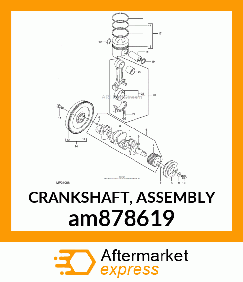 CRANKSHAFT, ASSEMBLY am878619