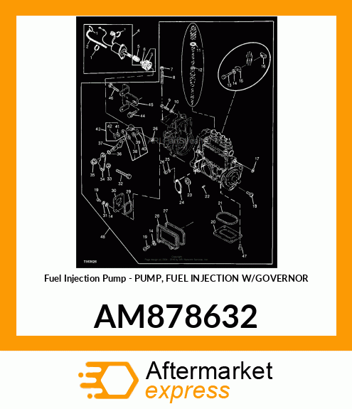 Fuel Injection Pump - PUMP, FUEL INJECTION W/GOVERNOR AM878632