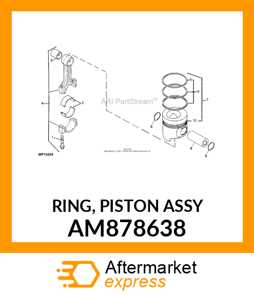 RING, PISTON ASSY AM878638