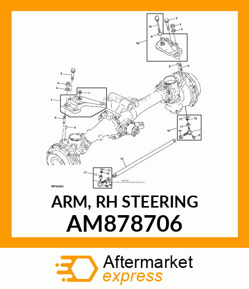 ARM, RH STEERING AM878706