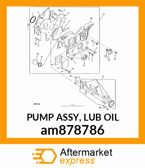 PUMP ASSY, LUB OIL am878786