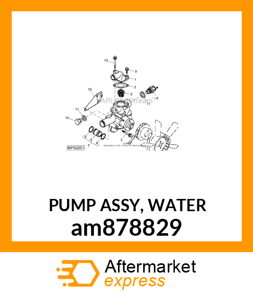 PUMP ASSY, WATER am878829