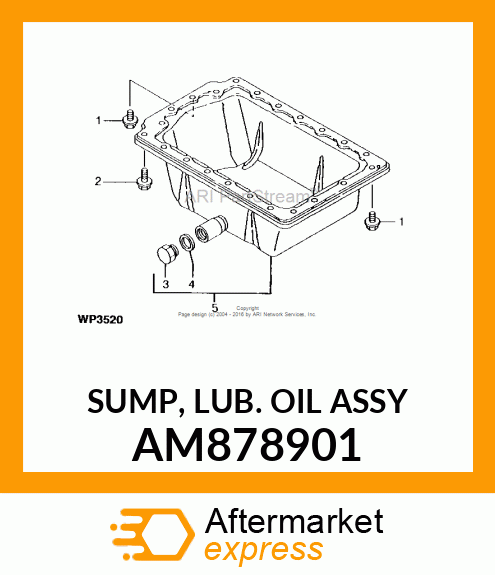 SUMP, LUB. OIL ASSY AM878901