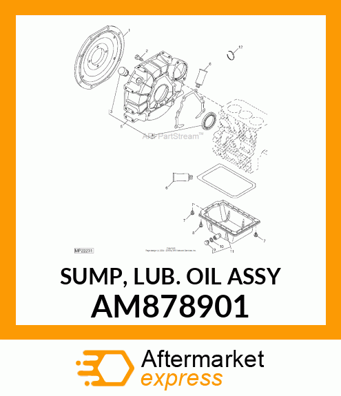 SUMP, LUB. OIL ASSY AM878901