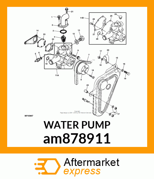 PUMP ASSEMBLY, WATER am878911