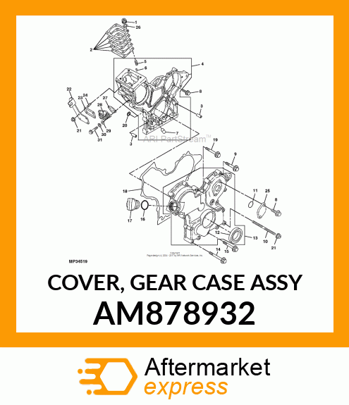 COVER, GEAR CASE ASSY AM878932