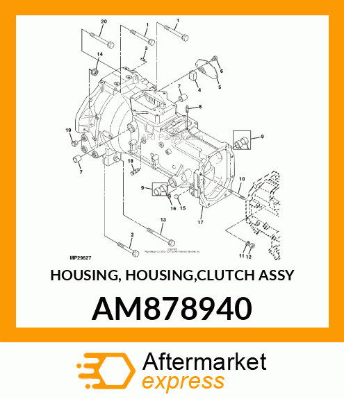 HOUSING, HOUSING,CLUTCH ASSY AM878940