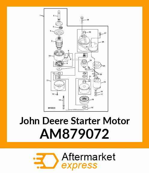 STARTER MOTOR AM879072