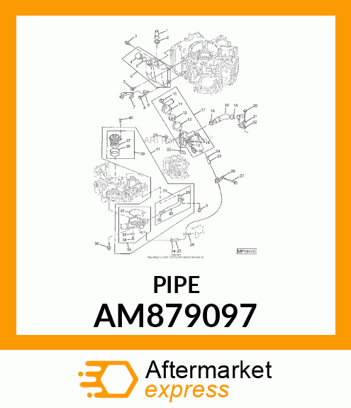 PIPE, C.W. PUMP ASSY AM879097