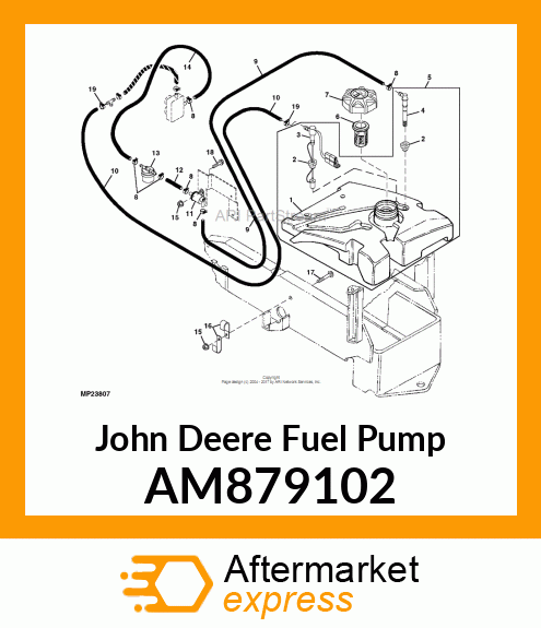 PUMP ASSEMBLY, FUEL (PLASTIC) AM879102