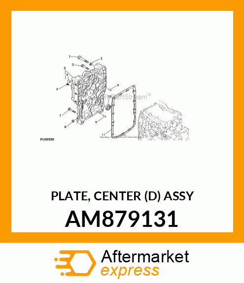 PLATE, CENTER (D) ASSY AM879131