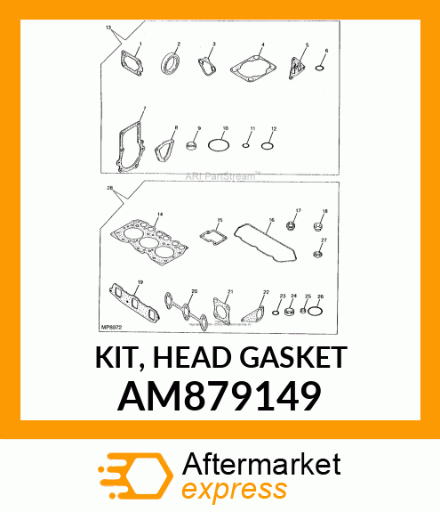 KIT, HEAD GASKET AM879149
